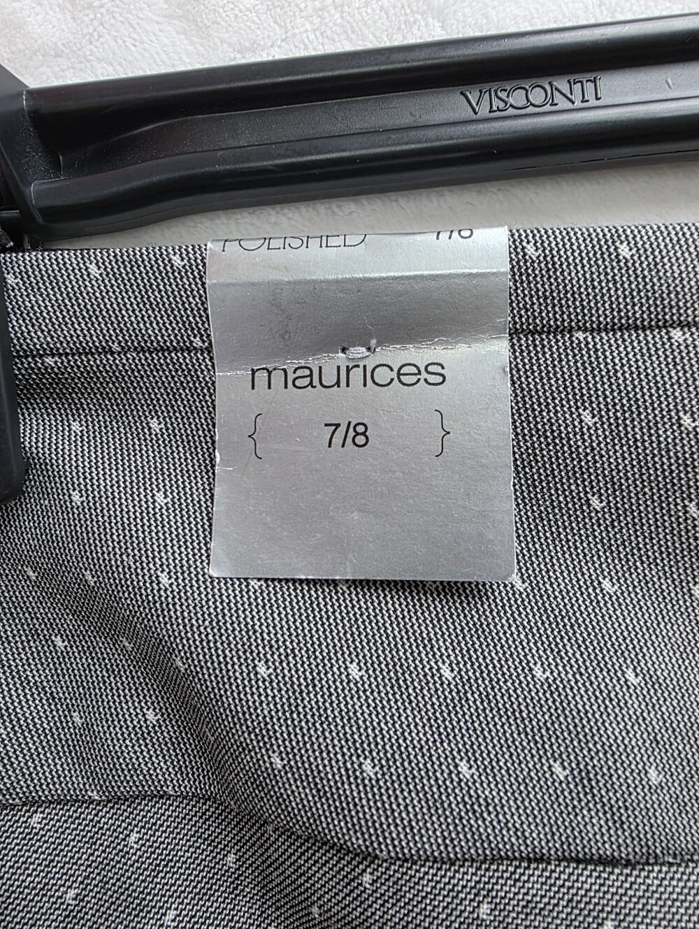 Maurices Women's Gray Polished Polka Dot Cuffed Shorts Size 7/8 Short